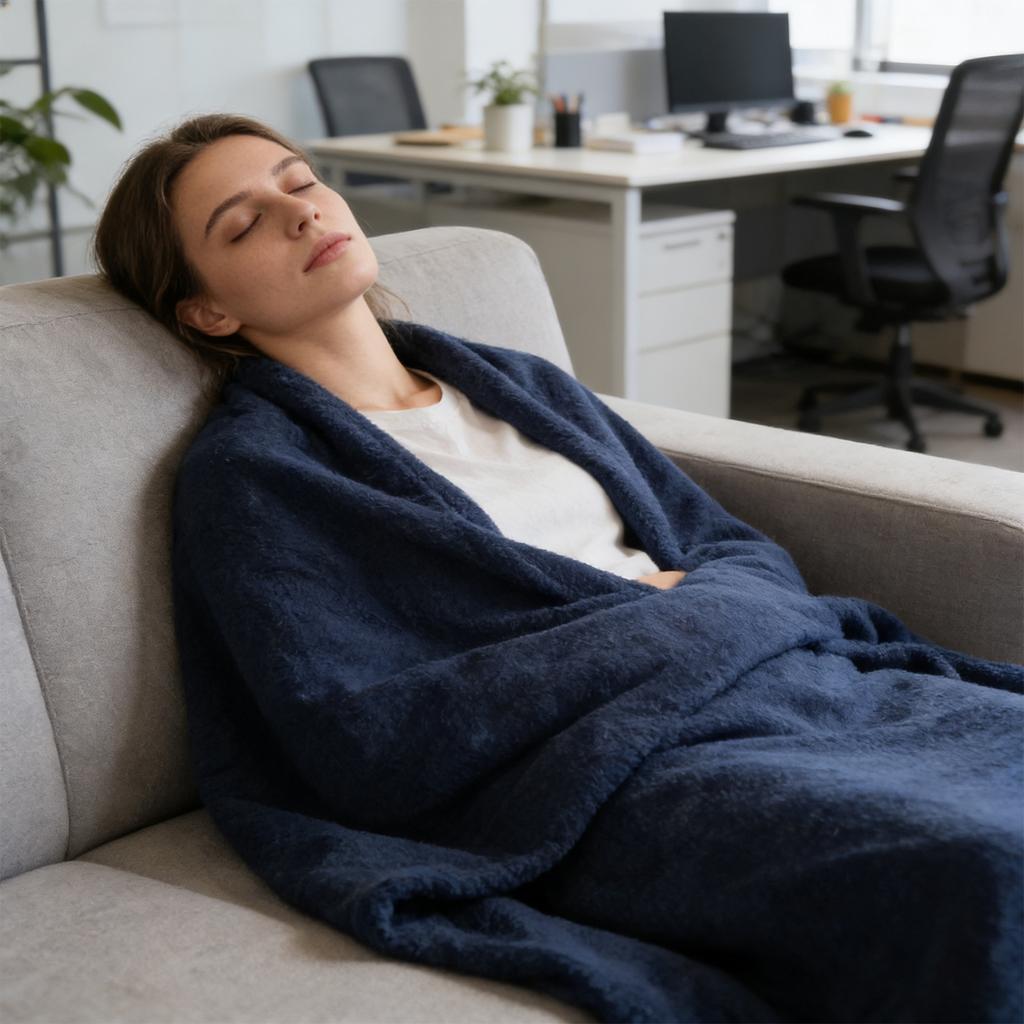 Fleece Sleeping Bag, Midday Nap Blanket, Camping Travel, Extra Thick And Breathable.
