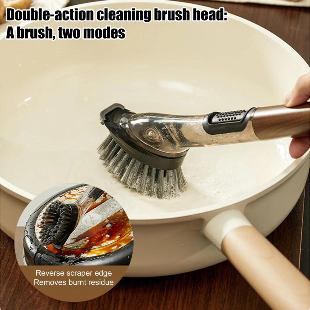 Replacement Head Pot Cleaning Brush Long Handle Kitchen Cleaning Brush Pot Scrubber  Sink