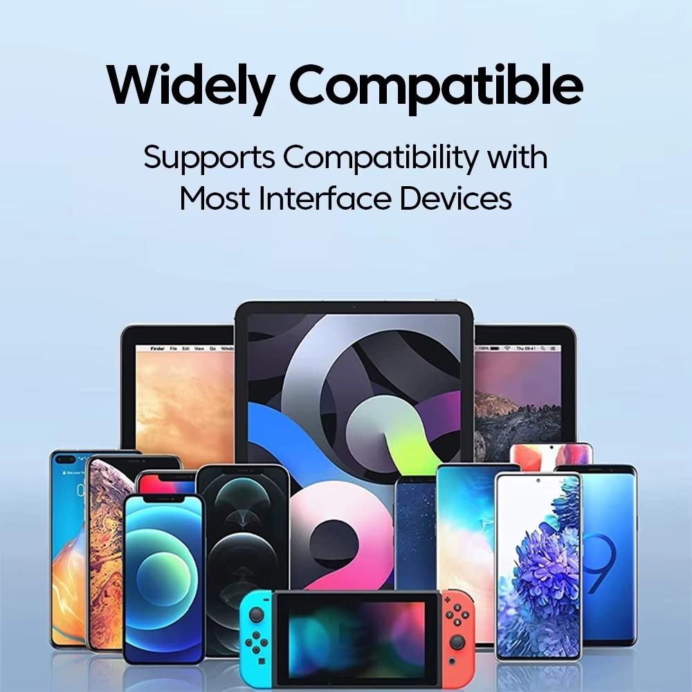 66W Elbow 3 in 1 USB to Type C Fast Charging Cable For Samsung S24 Xiaomi Huawei Android 3 Ports USB C Charge Data Transfer Cord