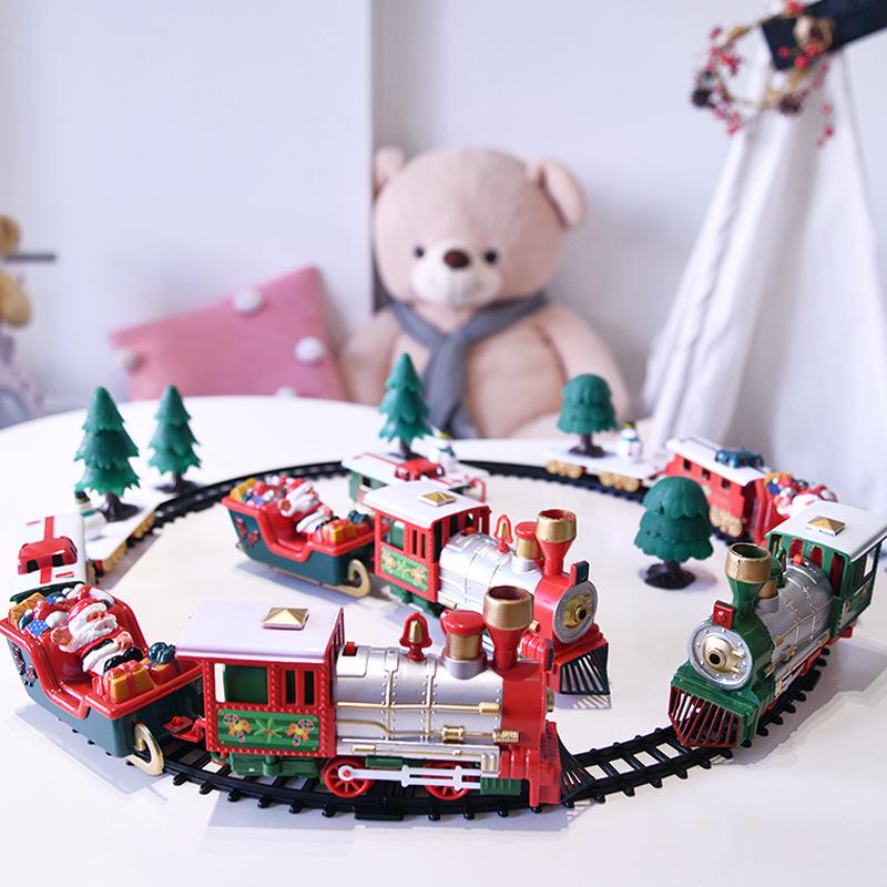 Cross-border Christmas Electric Train Toy: Retro Thomas Track Car for Kids