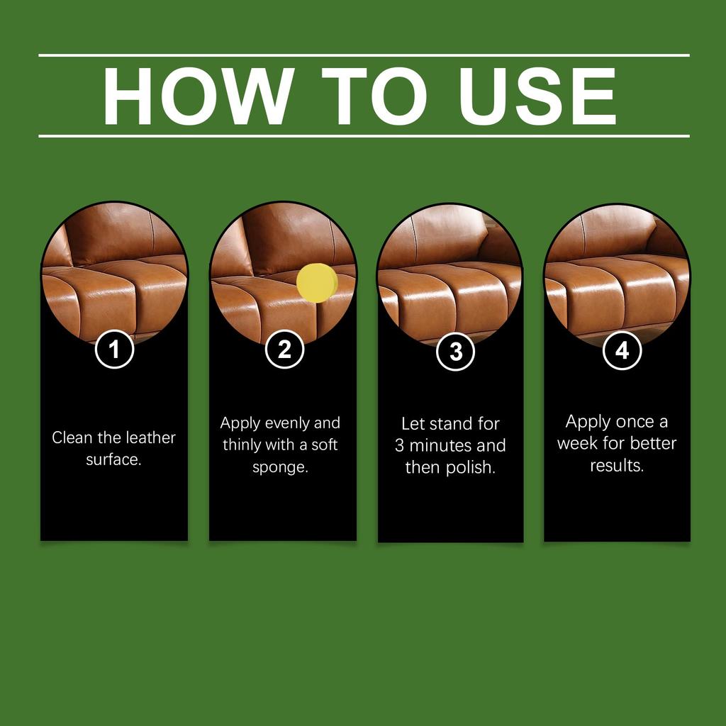 Leather Moisturizer Treats Scratches And Nourishes Leather With Leather Balm For Bags, Shoes, Jackets And Furniture