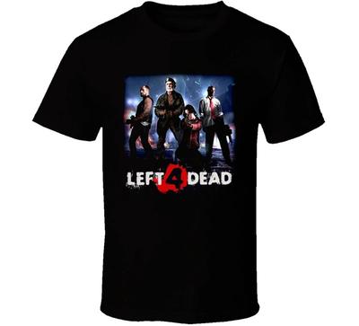Tričko na videohru Left 4 Dead volný ležérní retro styl vysoce kvalitní čistá bavlna unisex streetwear tričko s grafikou