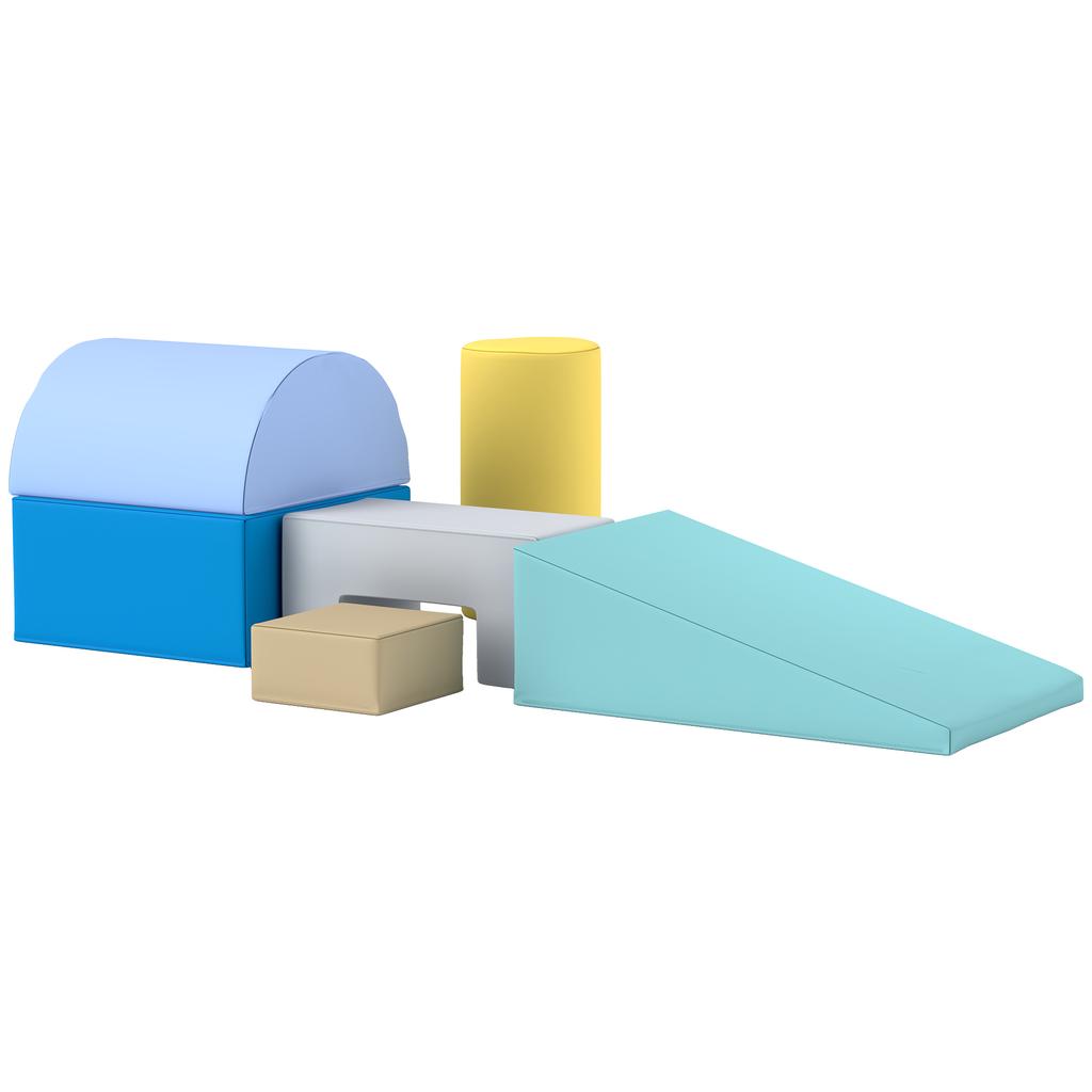 6 XXL Foam Building Blocks - Educational Game - Motor Skills Module - Certified EN71-1-2-3 Standards - 20D PU Foam