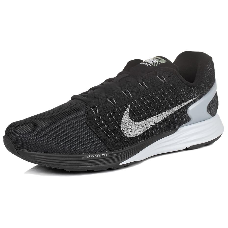 Nike Lunarglide 7 Flash Black Silver Unisex Sneakers Reflective-Silver-Pure-Platinum-Dark-Grey 803566-001