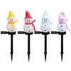 1Pc Solar Snowman Plug-in Light Christmas Decoration Atmosphere Outdoor Garden Lawn Light Christmas Night Light Snowman