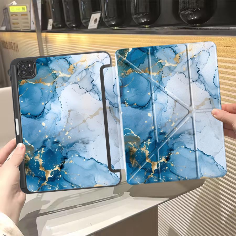 

Creativity Marble Art Holder Cover Tablet Case For iPad Pro 11th 10th 9th 8th 7th 12.9inch Air 4 5 M3 M2 1 2 M4 11inch Mini 6 7 iPad Mini 6 8.3
