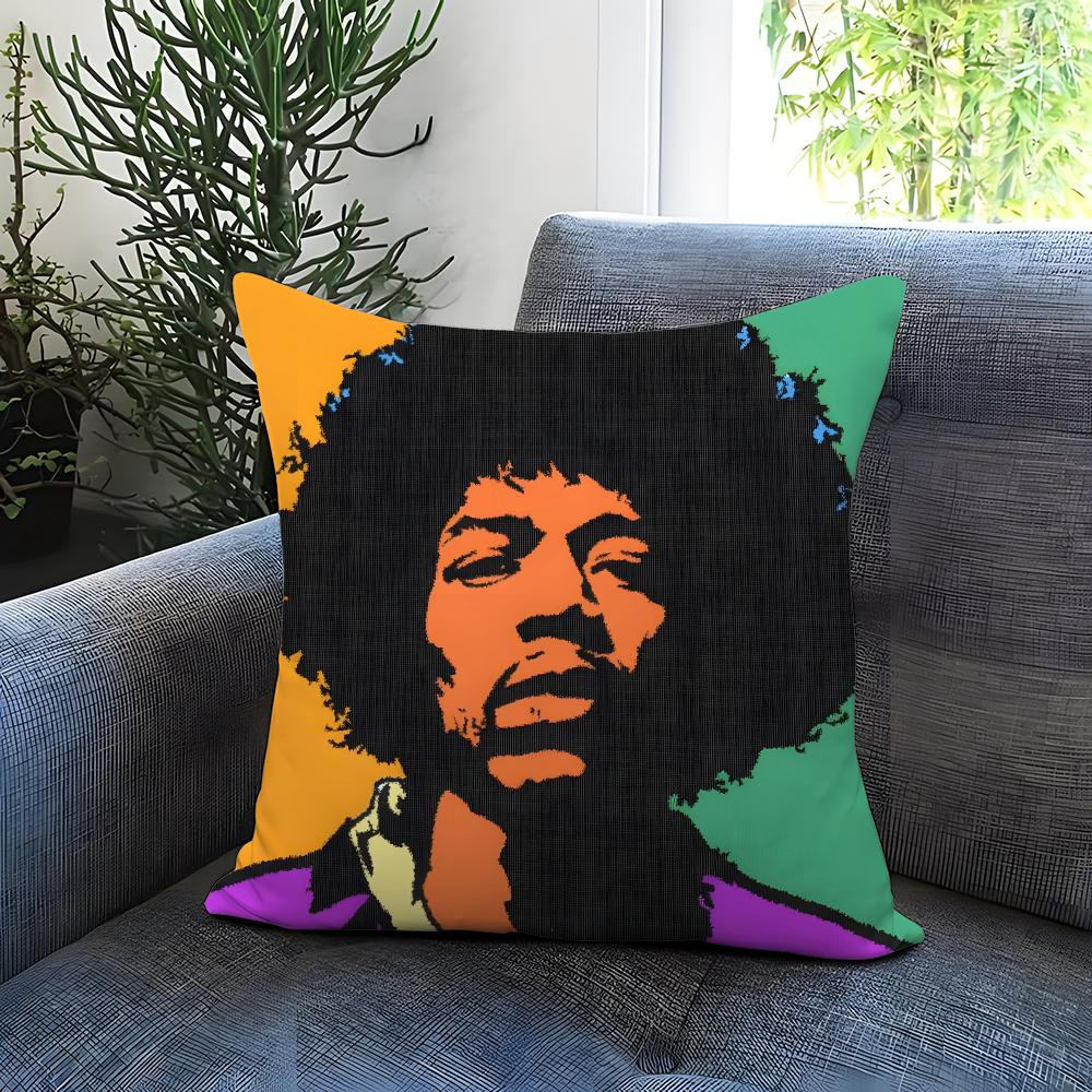 

POPULAR Jimi Hendrixx Cushion Cover Comfortable Reversible Pillow Cover Ideal for Car Sofa Bedroom & Beyond 30cmx30cm
