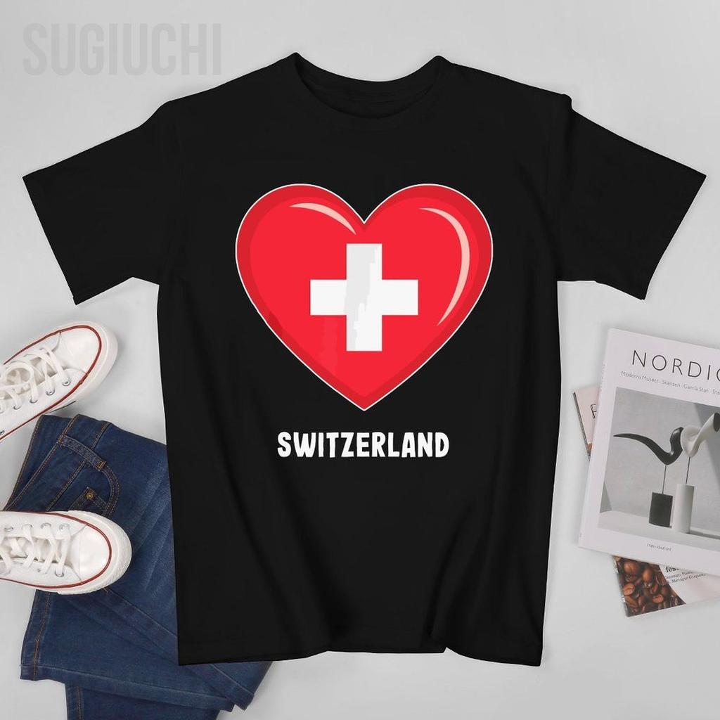 Unisex Unisex Switzerland Flag Swiss Tshirt Tees Oneck T Shirts WoUnisex Boys 100 Cotton TShirt