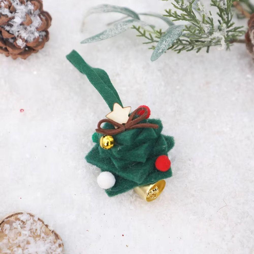 Felt Christmas Bell Pendant Creative Crisp Sound Christmas Jingle Bells Mini Handmade Christmas Hanging Decorations