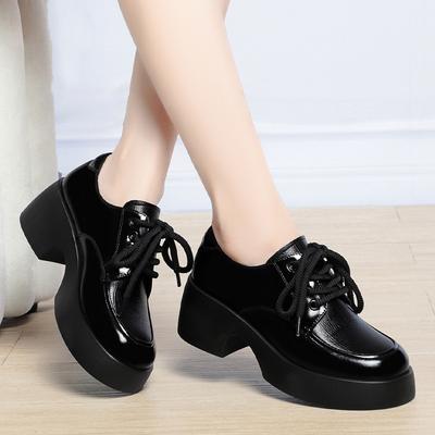 Chaussures d'uniforme en cuir souple pour femme, style britannique, fille japonaise, sauvage, noir, rétro, Mary Jane, chaussures à plateforme Lolita, basses, antidérapantes