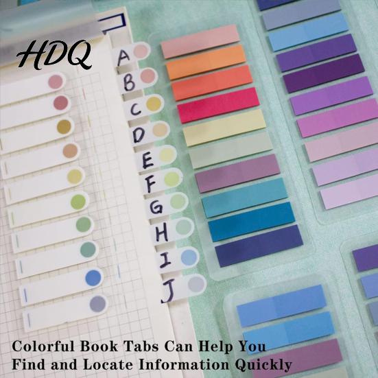 Translucent Sticky Strips 6Pcs/Set Assorted Color Index Tabs Writable Repositionable Colorful Tabs Morandi Colored Book Page Marker Labels