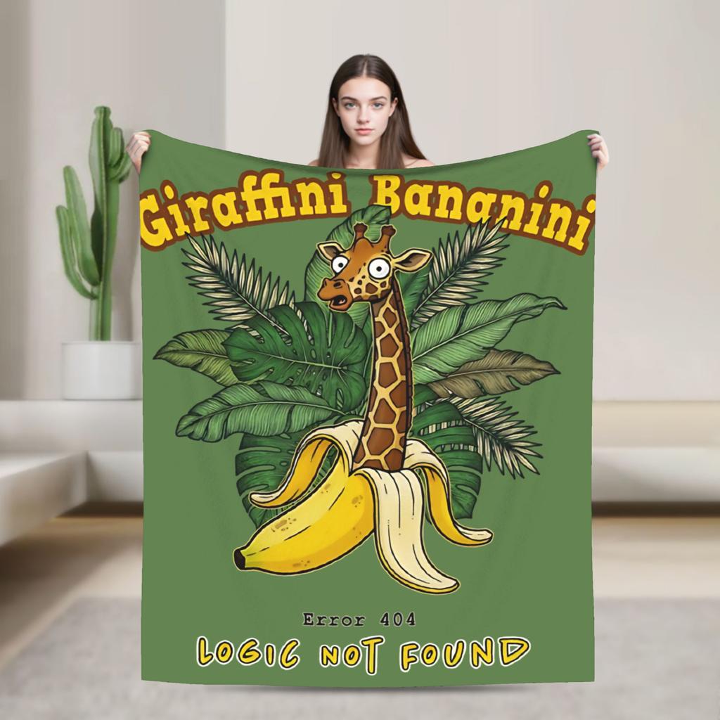 Soft Warm Blankets Travel Office Funny Christmas Italian Brain Rot Italian Brainrot For Couch Chair Print Sofa Bed Cover