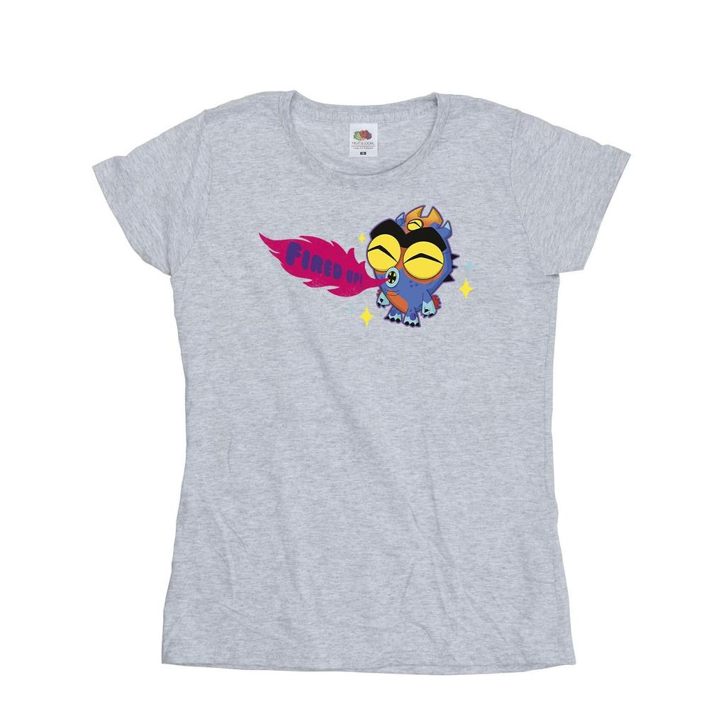 Disney Damen/Damen Big Hero 6 Baymax Fred Fired Up Baumwoll-T-Shirt