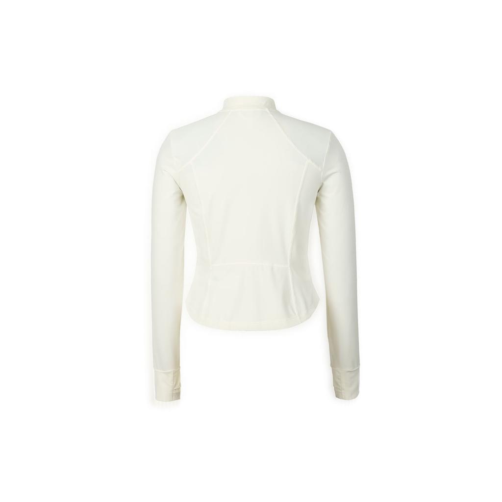 adidas Tech Knit Logo Solid Color Sun Protection Slim Fit Stand Collar Long Sleeve Jacket Women Jacket Han-Jade-White KE5779