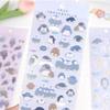 Cartoon Animal Felt Cloth Kawaii Decor Stickers Scrapbooking DIY Journaling Cute Stationery Sticker Marine Animal Decor Stickers