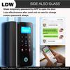 LeadwayTek Smart Glass Digital Lock, Intelligent Biometric Electronic Door Lock, Frameless Entrance Sliding Door Smart Fingerprint Keyless Retrofit, K
