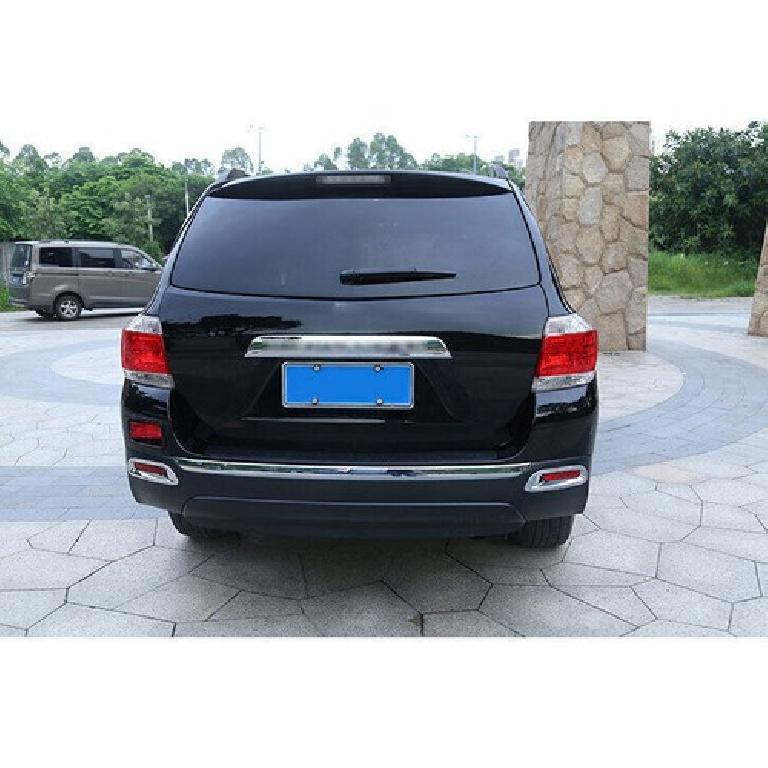 For Toyota Highlander 2009-2014 Chrome ABS Rear Fog Light Lamp Cover Trim 2pcs