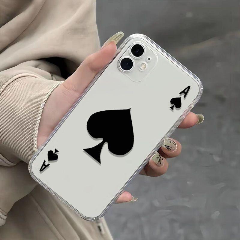 Transparent Space Case Spade A for Apple 17/15/14/13promax Phone Case 12/11 Soft Xr/xs