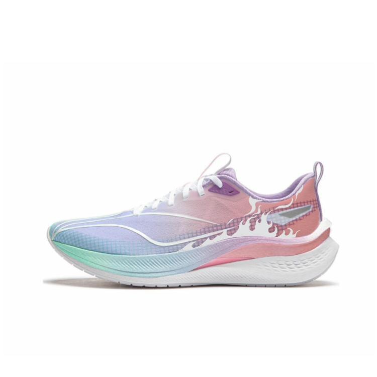 Li Ning Red Hare 7 Pro Нескользящие, Дышащие, Легкие Низкие Беговые Кроссовки Мужские Розово-Сине-Белые ARPU001-7(Команда183-) 41