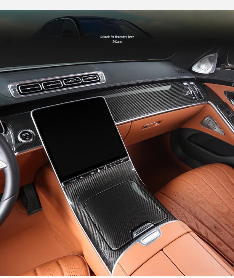Carbon Fiber Gear Shift Panel Trim for Mercedes-Benz S-Class W223