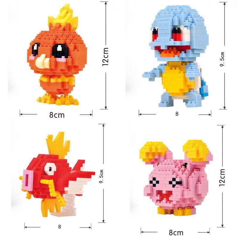 Anime Nano Mudkip Block Diamond Toy Mini Building Toy Pocket Monster