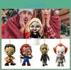 Halloween Scary Movie Character Acrylic Flat Hanging Party Decoration For Cars