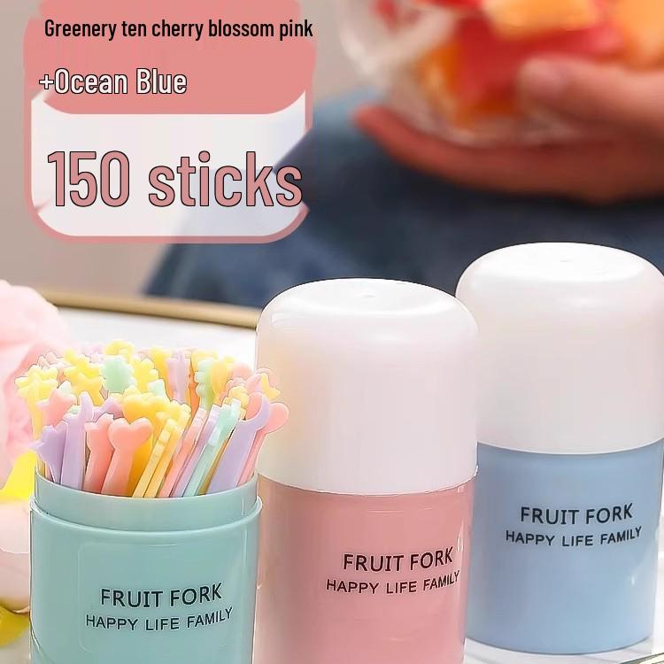 Disposable Two-Pronged Plastic Fruit Forks for Desserts, Cakes, and Pastries.