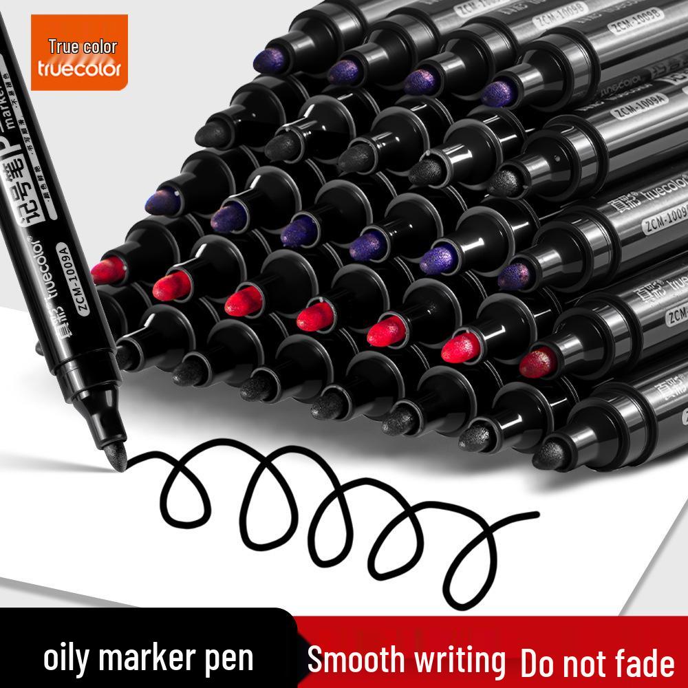 Waterproof Black Oil-Based Marker - Fade-Resistant, Thick Outline