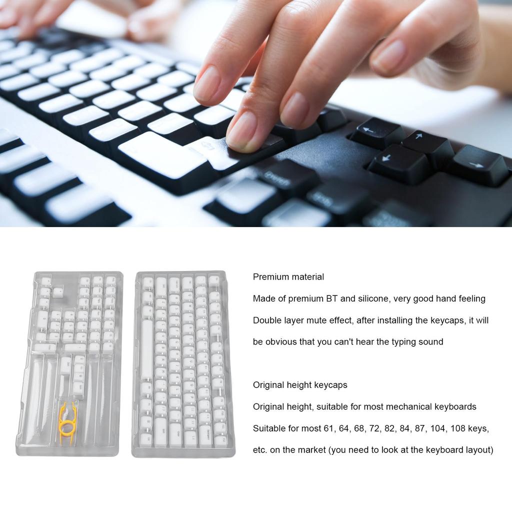 PBT Tastenkappen 113er Set Benutzerdefinierte Tastenkappen PBT Benutzerdefinierte Tastenkappen für Tastaturen Vollständige Universelle Kompatibilität für Tastaturen Tastenkappen, Set, Set, 100%, 75%, 65%, 60%