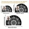 1Pcs Mandala Semi Circle Welcome Doormat Non-Slip for Outdoor Patio Porch Kitchen Bathroom Entryway Floor Mat