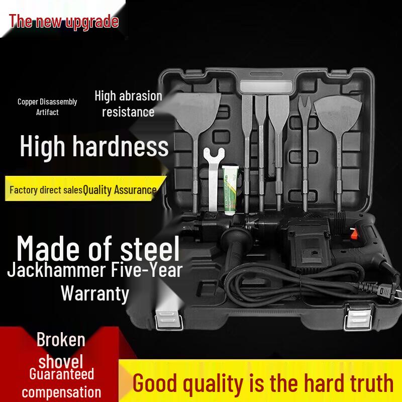 Electric Demolition Hammer Kit for Metal & Motor Disassembly CN plug (adapter included)
