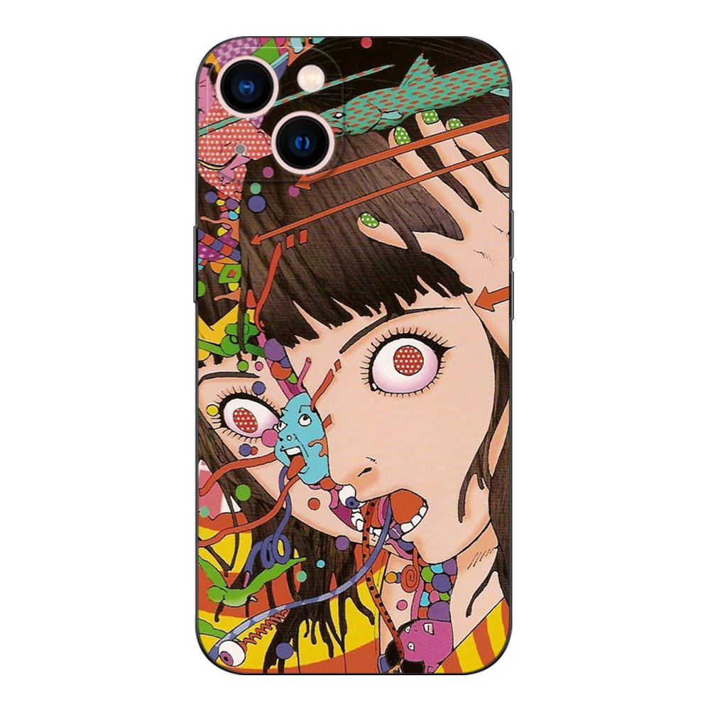 Black Tpu Case For Motorola Moto G52 G42 G60 4G G60S G71 G9 Play Plus Power One 5G Ace Shintaro Kago Horror Cartoon