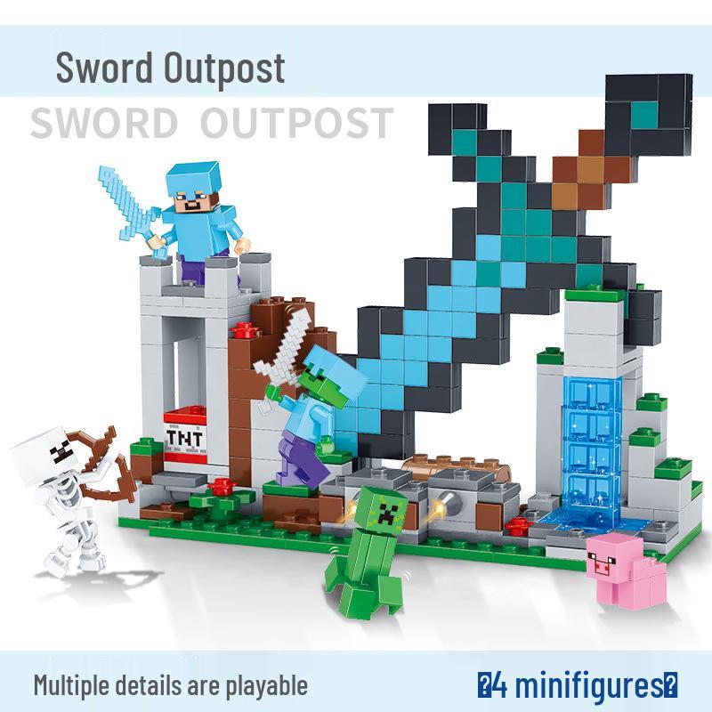 New Dark World War Sword Outpost Building Blocks - Children s Toy Gift Compatible with Minecraft