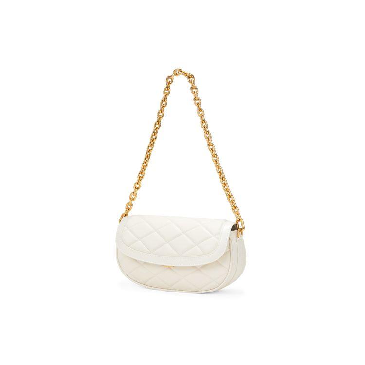 Charles & Keith Quilted Chain Wide Shoulder Strap PU Underarm Shoulder Bag Women shoulder bag White CK2-20271032