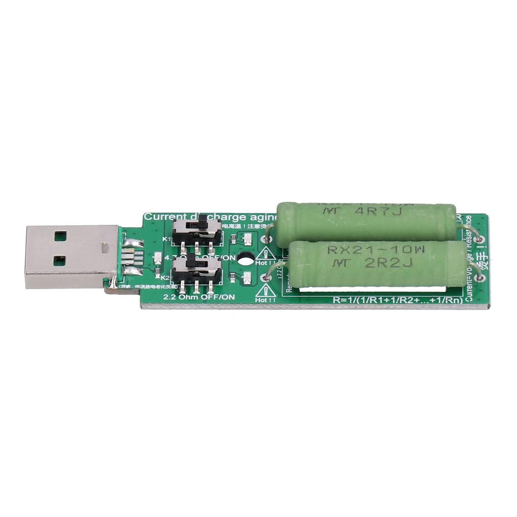 Mini-USB-Lasttester, Powerbank-Entladewiderstand mit 1 A, 2 A Stromknopf, 5 V DC