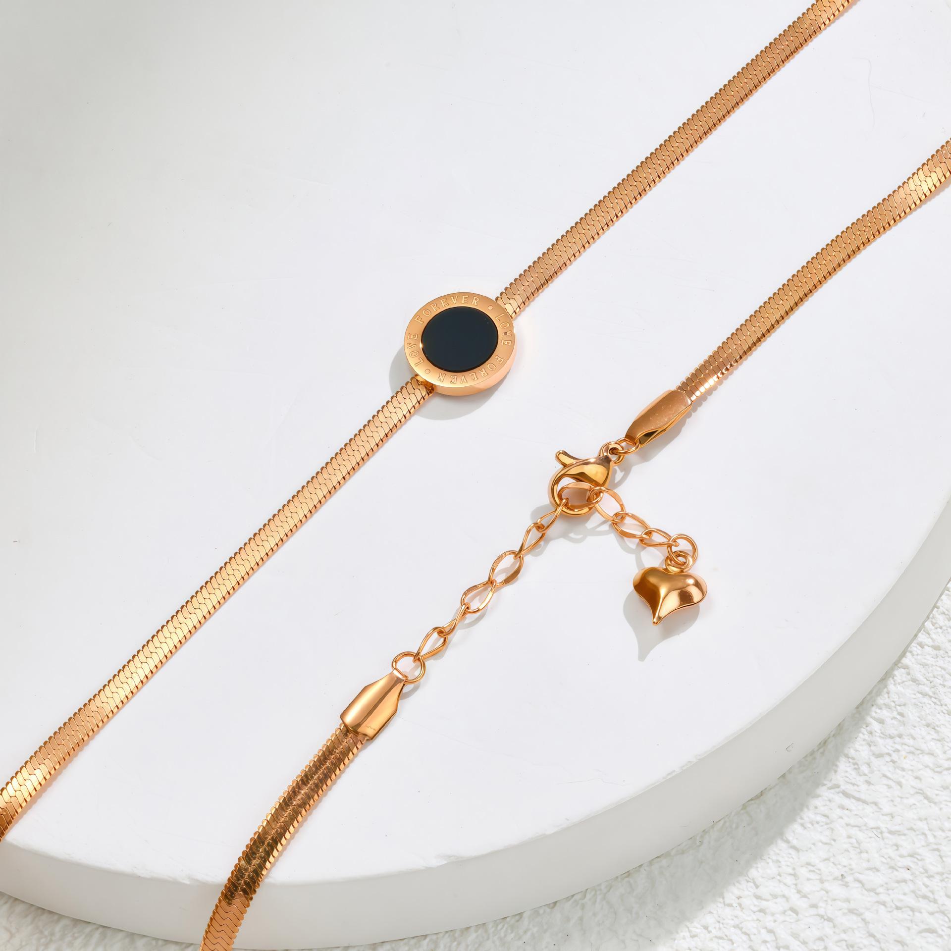 

100 Languages Titanium Steel Necklace Round Snake Chain Nano Photo Valentine S Day Qixi Festival Gift