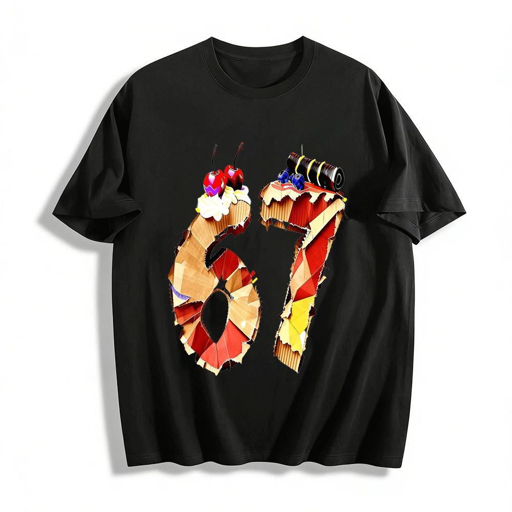 Dessert No.67 Print Casual Top Pure cotton T-shirt XXS