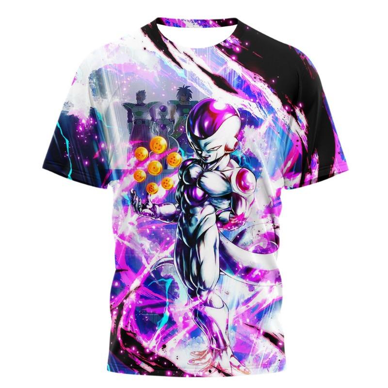 

Dragon Ball Super Anime Beerus Print Oversize T-shirt Unisex Streetwear Purple Flame Graphic Daily Casual S