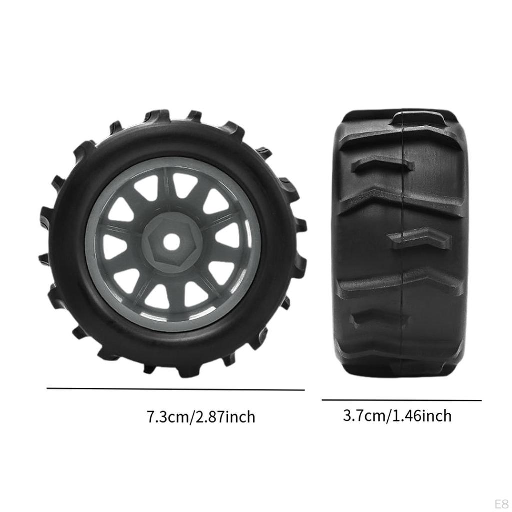 1/18 RC Car Tires Wheels Remote Control Sand Tire Easily Install