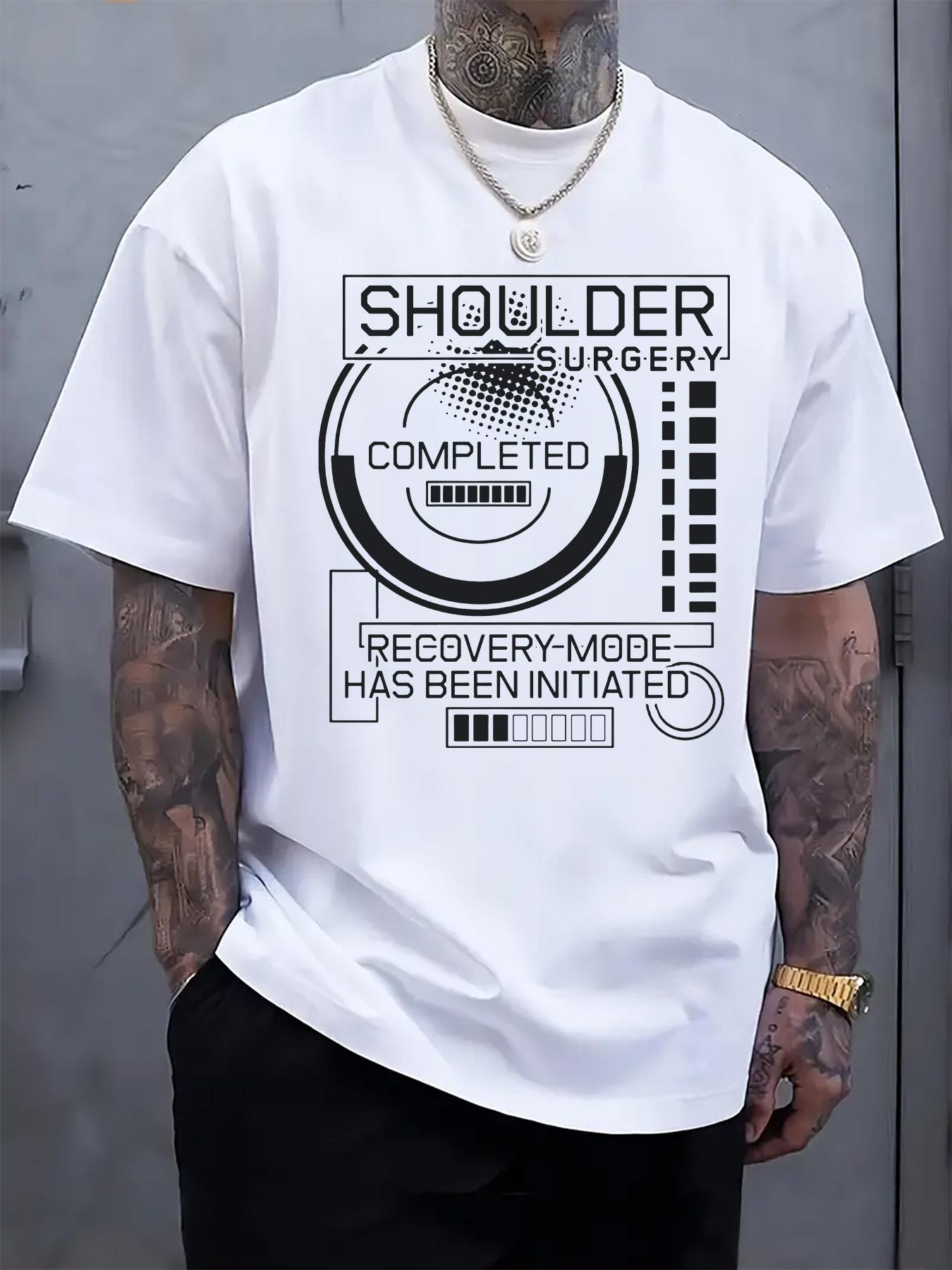 Casual Crew Neck Tshirt with Shoulder Surgery Completed -... XXXXL