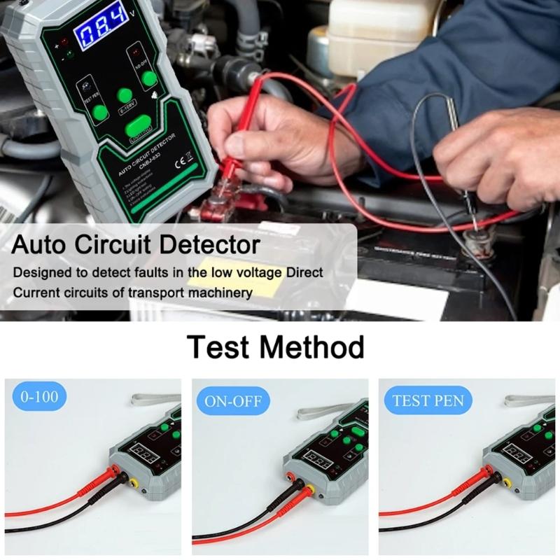 Circuit Breaker Finders Auto Circuit Detector 0-100V Buzzer Multifunctional Car Circuit Diagnostic Test Tool