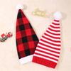 Christmas Elf Knitted Caps for Adult Lovely Striped Hat Santa Hat for Holiday Family Gathering Party Costume Hat