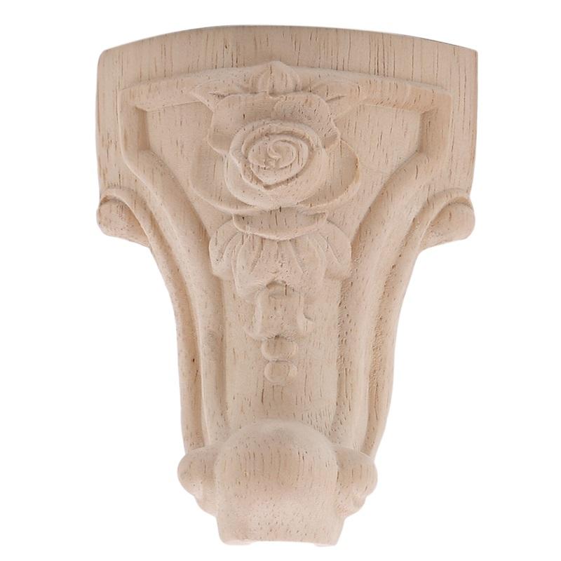 

4pcs European Style Solid Wood Carved Furniture Foot Legs TV Cabinet Seat Feets Vintage Home Decor Decoration Accessories белый