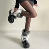 Faux Furs Leg Warmers for Women Thermal Plush Boot Covers Toppers Cuffs for Winter Fashion and Party Costumes Streetwear