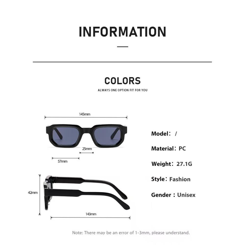 Women Fashion Square Small Frame Myopia Glasses Retro New Style Simple and High-end Stylish Near Sight Sunglasses Minus Diopter
