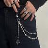 Modern Pants Chain Imitation Pearls Chain Belt with Pendant Suitable for Adding a Touch of Elegances to Your Party