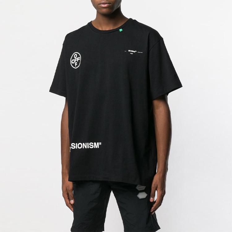 Off-White Stencil Arrow Oversized T-Shirt Black Men Tops OMAA038R191850151028