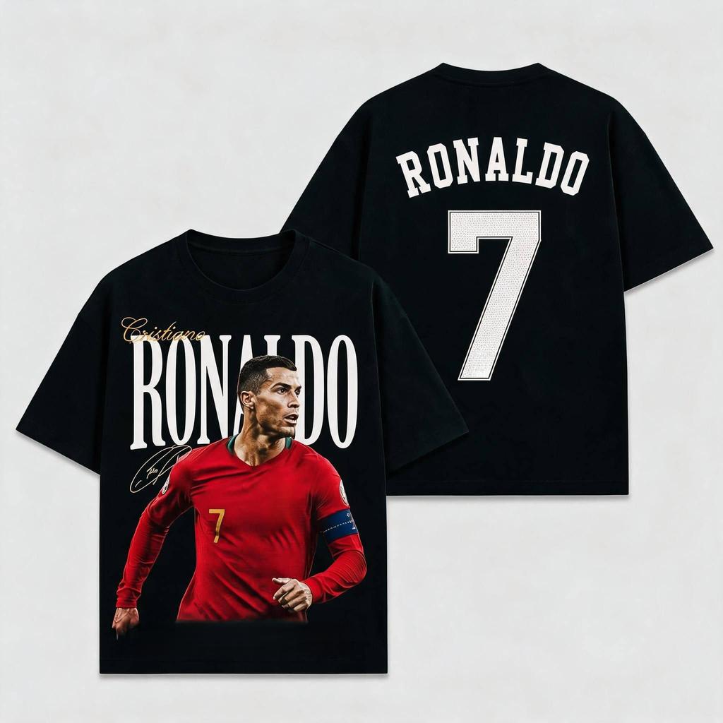 Cristiano Ronaldo Portugal No7 Football Graphic T Shirt Oversized Unisex Summer High Quality Short Sleeve Streetwear Fan Tee