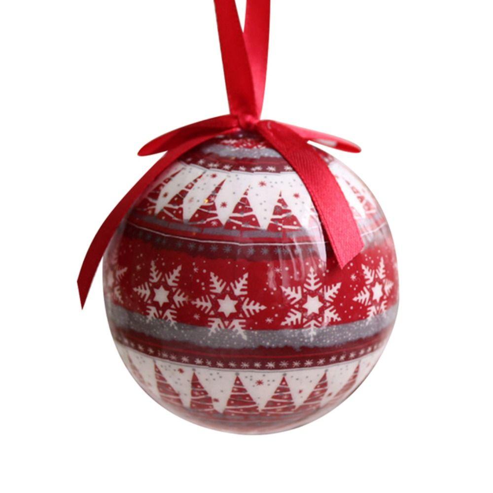 Shatterproof Christmas Tree Ball Snowman Car Pattern Christmas Tree Decorative  New Year