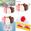 Realistic Triangle Cake Model European Style Resin Decor For Photography And Early Education